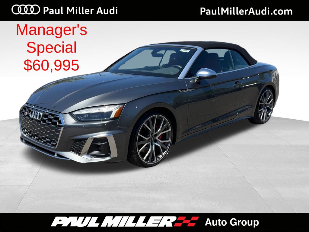 Daytona Gray Pearl Effect/Black Roof 2024 Audi S5 Convertible All-Wheel Drive 8-Speed Automatic