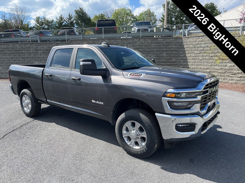 Gray (Granite Crystal Metallic Clearcoat) 2026 RAM 2500 Big Horn Crew Cab 4WD Pickup Truck Four-Wheel Drive 8-Speed Automatic