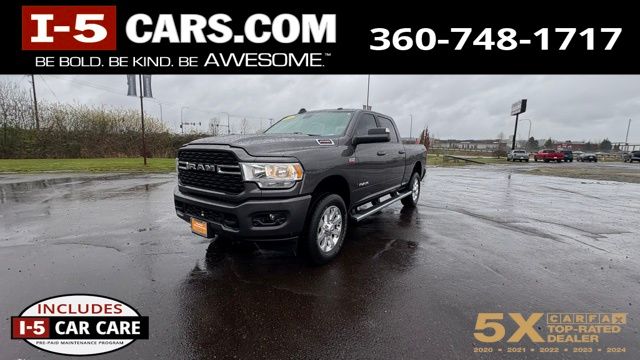 Gray (Granite Crystal Metallic Clearcoat) 2022 RAM 2500 Big Horn Crew Cab 4WD Pickup Truck Four-Wheel Drive 8-Speed Automatic