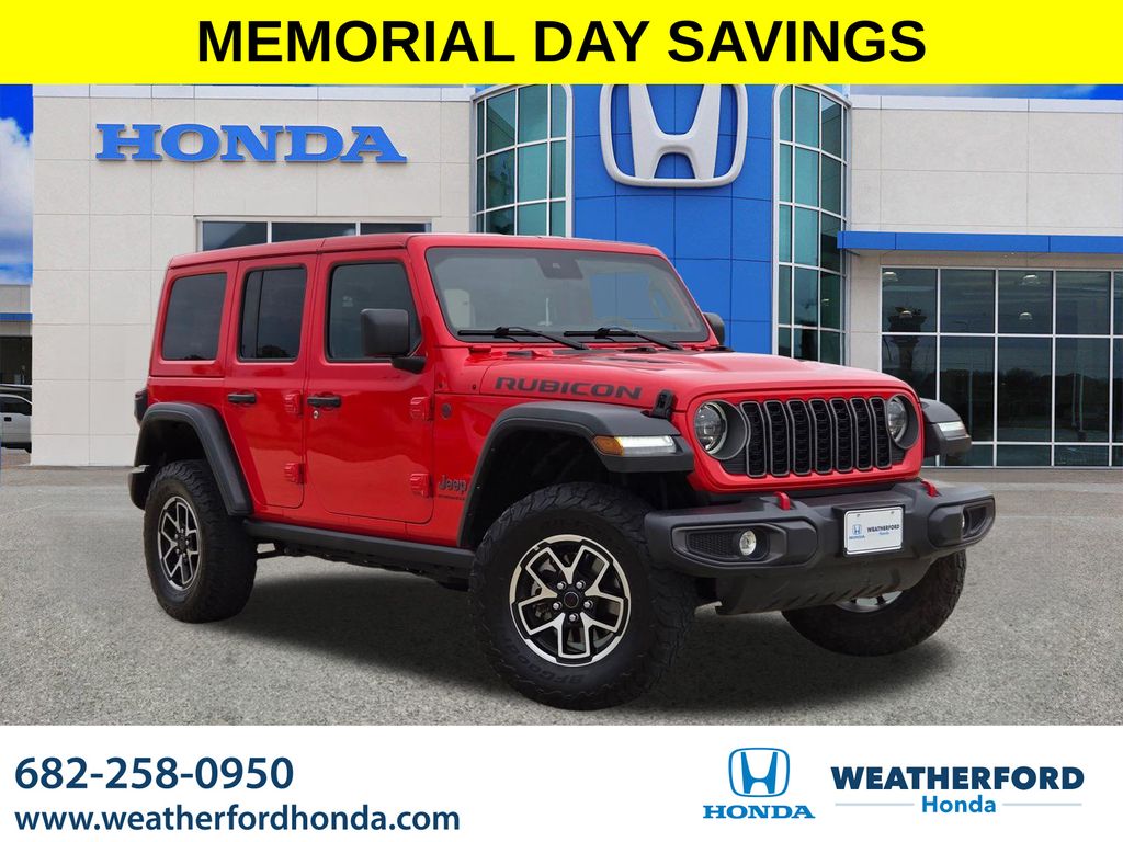 Firecracker Red Clearcoat 2025 Jeep Wrangler Rubicon 4-Door 4WD SUV / Crossover Four-Wheel Drive 8-Speed Automatic
