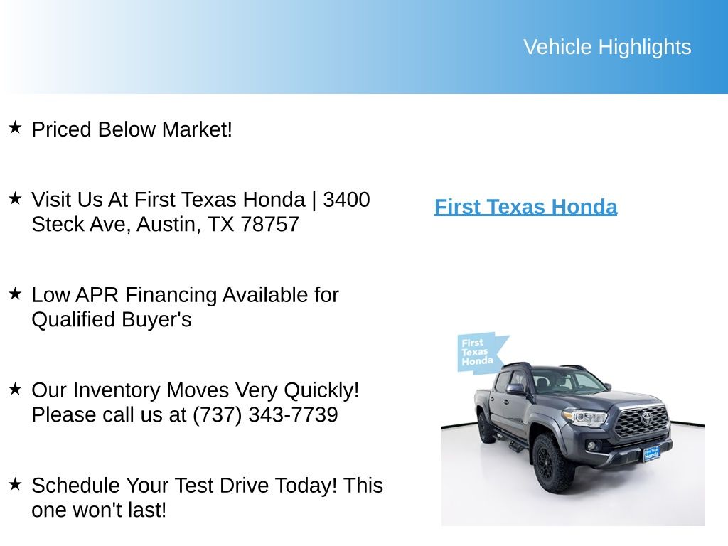 Used Car 2022 Toyota Tacoma  Sr5 For Sale Under $30,000 In Austin, Texas