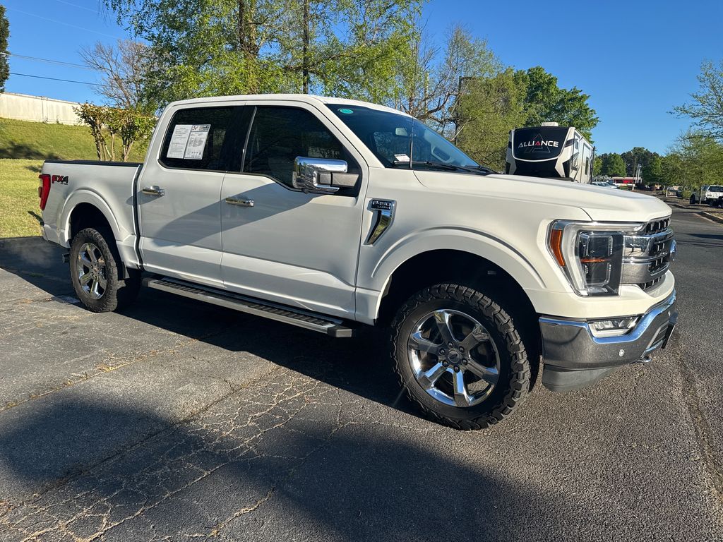 Star White Metallic Tri-Coat 2023 Ford F-150 Lariat SuperCrew 4WD Pickup Truck Four-Wheel Drive Automatic