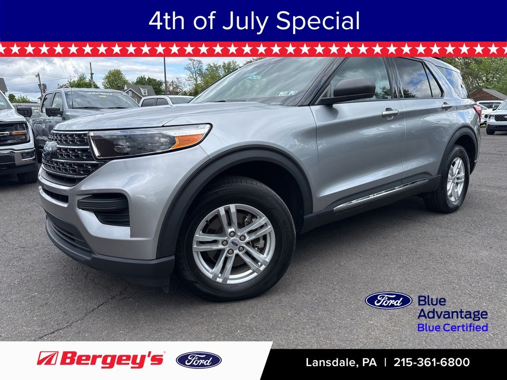 Silver Metallic 2023 Ford Explorer SUV / Crossover All-Wheel Drive 10-Speed Automatic