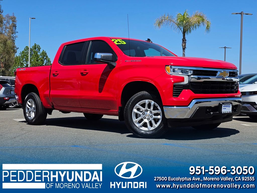 Red 2025 Chevrolet Silverado 1500 Pickup Truck Four-Wheel Drive 8-Speed Automatic