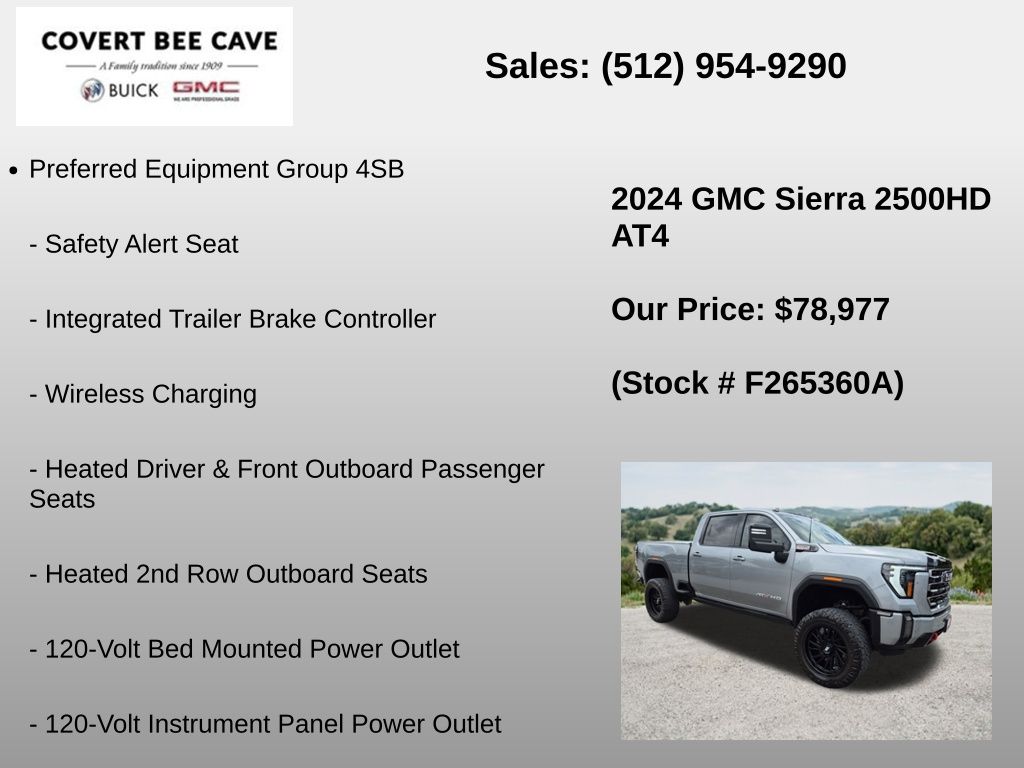 Used Car 2024 Gmc Sierra 2500hd  At4 For Sale Under $80,000 In Austin, Texas