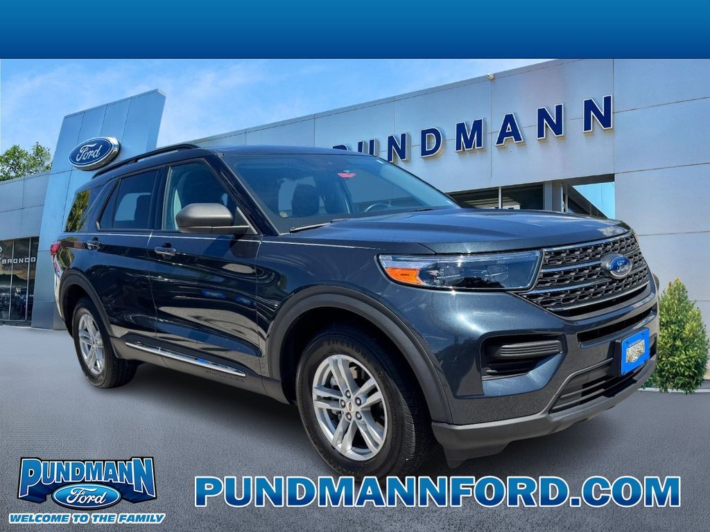 Blue Metallic 2022 Ford Explorer SUV / Crossover All-Wheel Drive Automatic