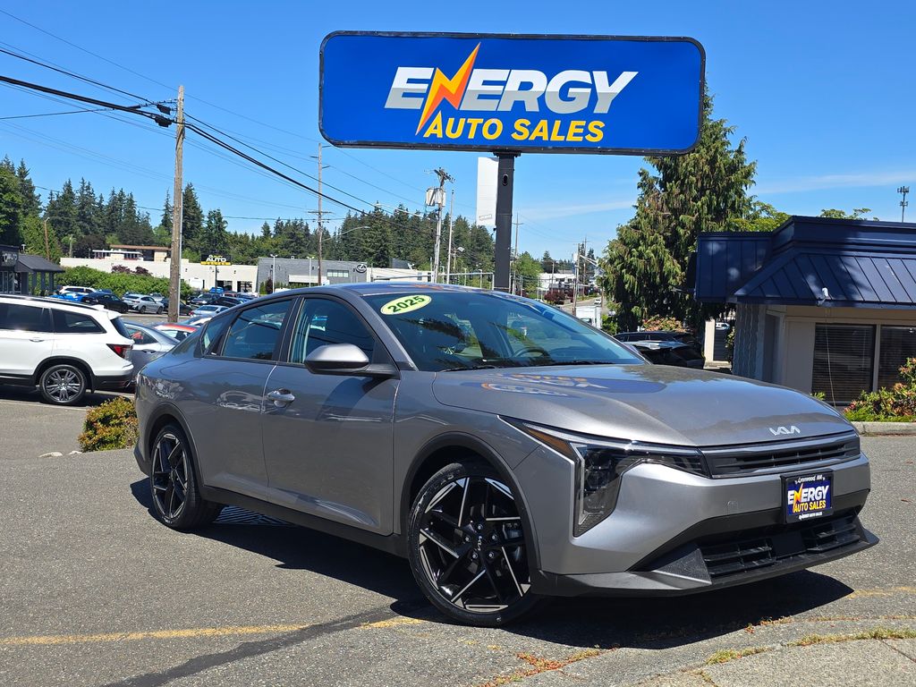 Steel Gray 2025 Kia K4 LXS FWD Sedan Front-Wheel Drive Continuously Variable Transmission