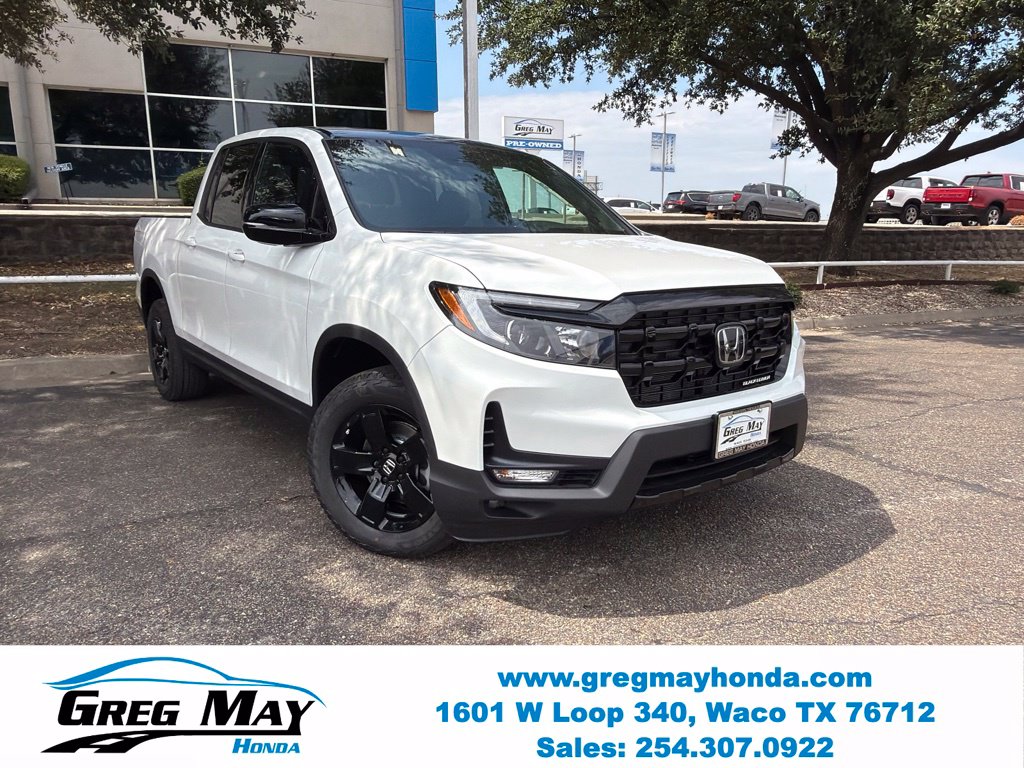 2026 Honda Ridgeline Black Edition White at Greg May Honda