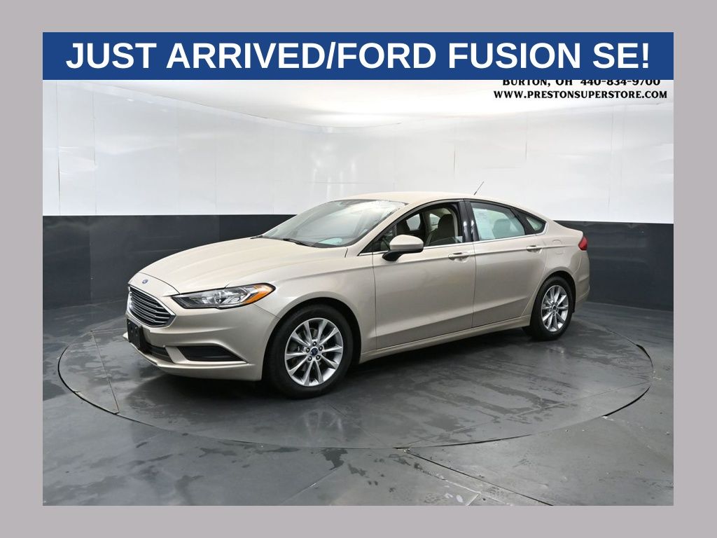 White Gold 2017 Ford Fusion Sedan Front-Wheel Drive 6-Speed Automatic