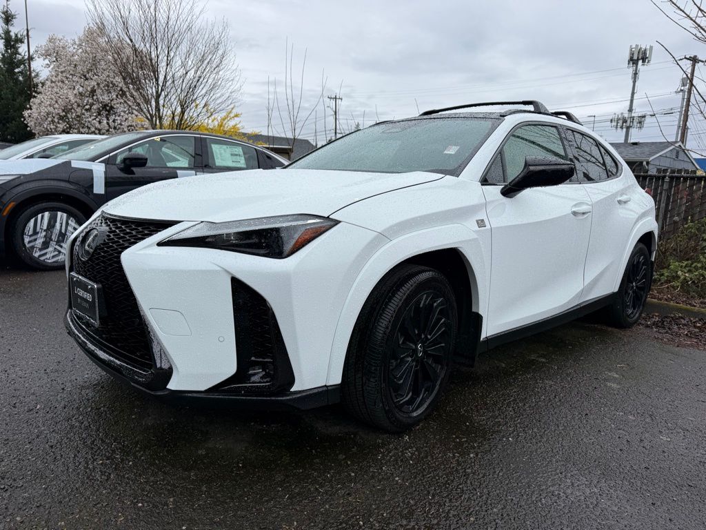 Ultra White with Obsidian Roof 2025 Lexus UX Hybrid 300h F Sport Design AWD SUV / Crossover All-Wheel Drive Continuously Variable Transmission