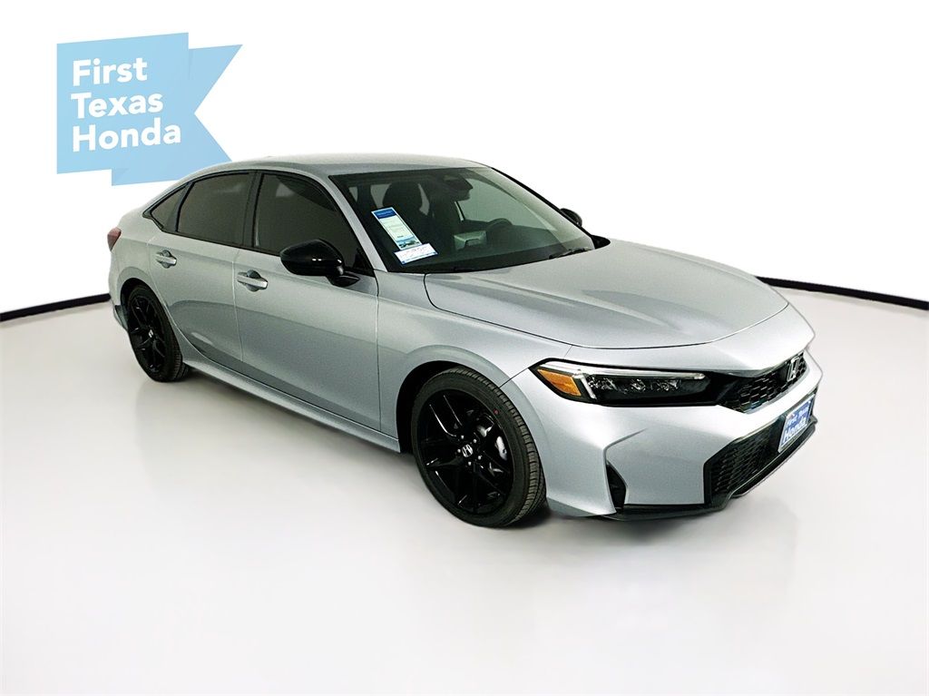 Solar Silver Metallic 2026 Honda Civic Sedan Front-Wheel Drive Continuously Variable Transmission
