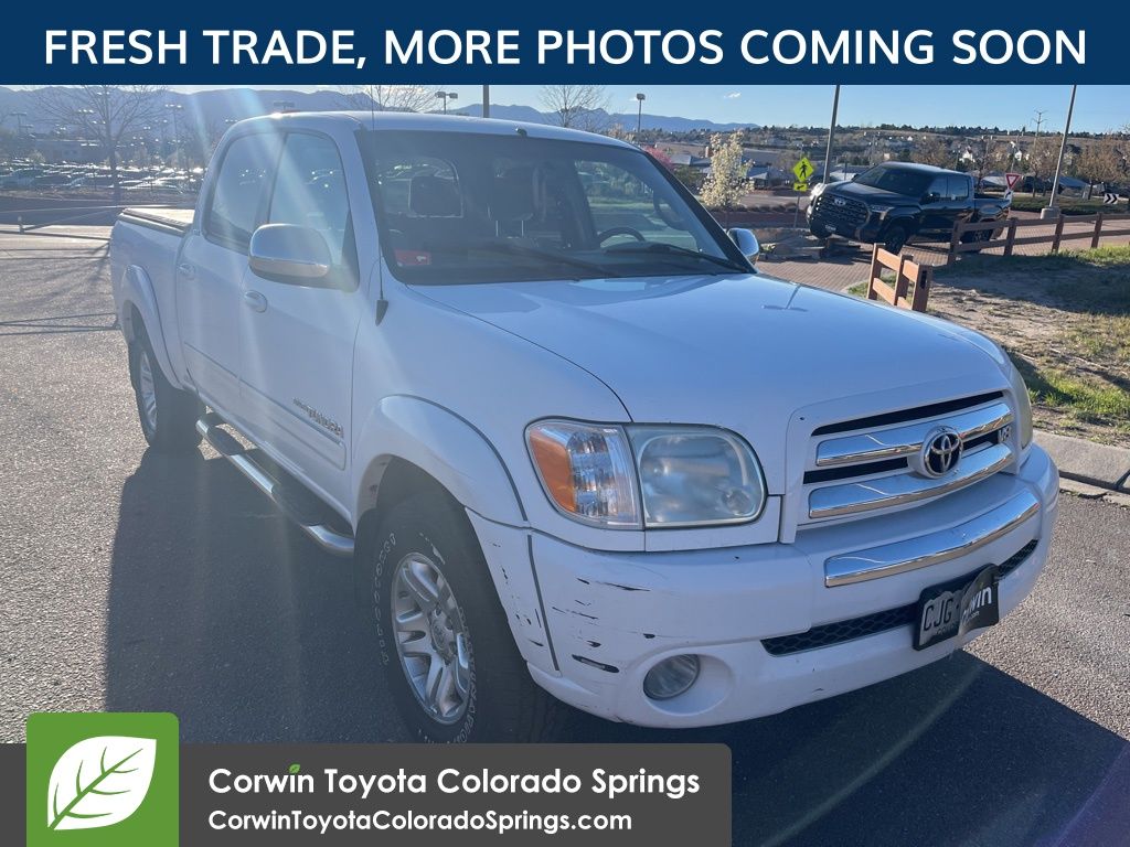 White 2006 Toyota Tundra SR5 4dr Double Cab 4WD SB Pickup Truck Four-Wheel Drive 5-Speed Automatic Overdrive