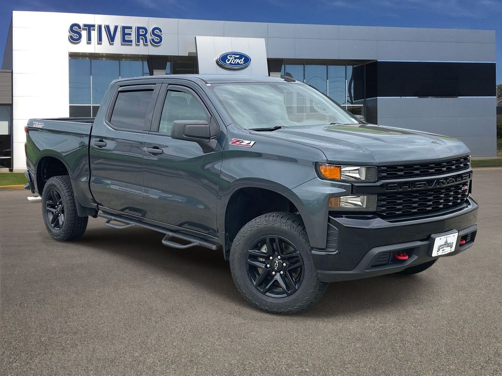 Shadow Gray Metallic 2021 Chevrolet Silverado 1500 Pickup Truck Four-Wheel Drive 6-Speed Automatic Overdrive
