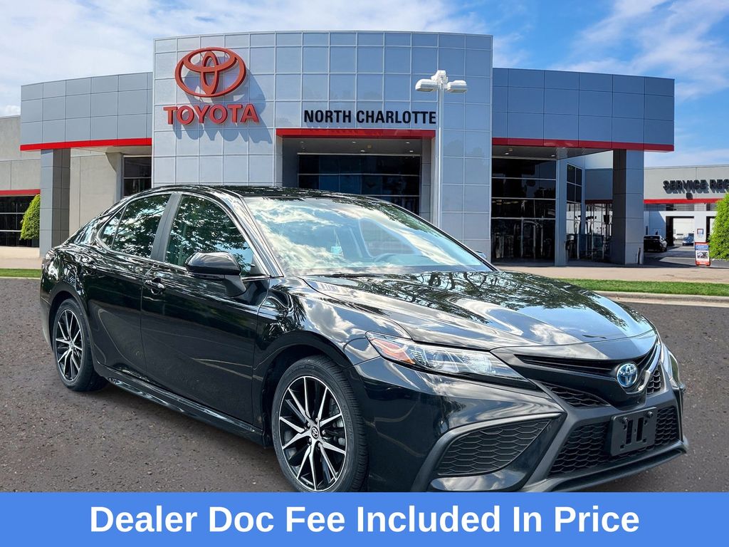Midnight Black Metallic 2024 Toyota Camry Hybrid Sedan Front-Wheel Drive Continuously Variable Transmission