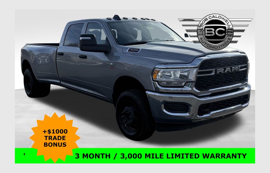 Billet Silver Metallic Clearcoat 2024 RAM 3500 Tradesman Crew Cab LB DRW 4WD Pickup Truck Four-Wheel Drive 6-Speed Automatic