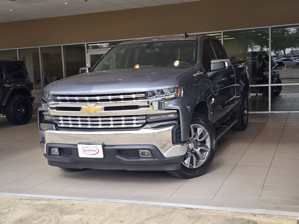 Gray (Satin Steel Metallic) 2019 Chevrolet Silverado 1500 LT Double Cab RWD Pickup Truck 4X2 8-Speed Automatic
