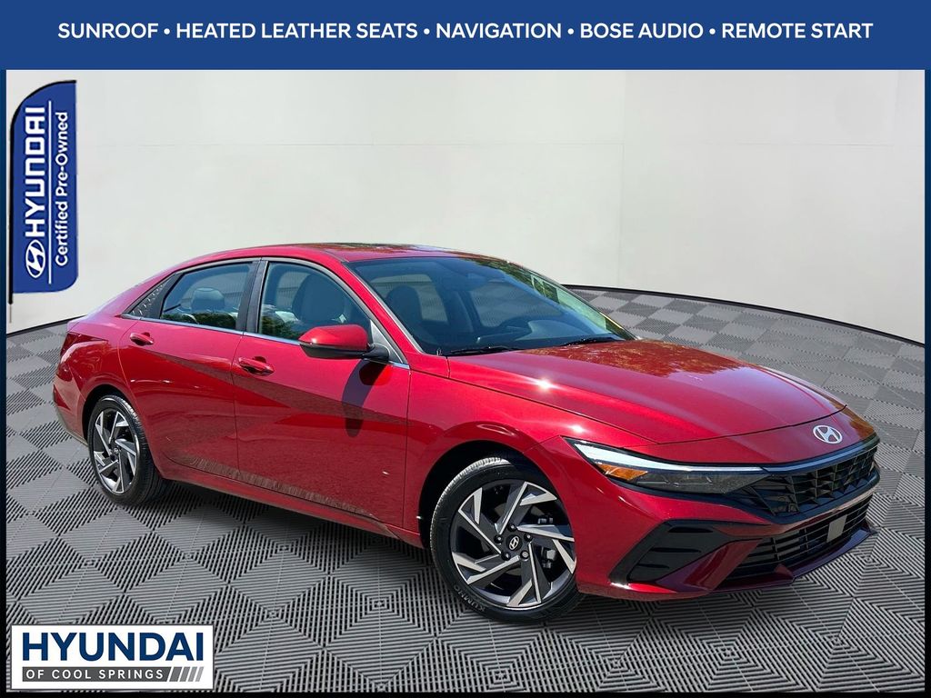 Ultimate Red 2025 Hyundai Elantra Sedan Front-Wheel Drive Continuously Variable Transmission