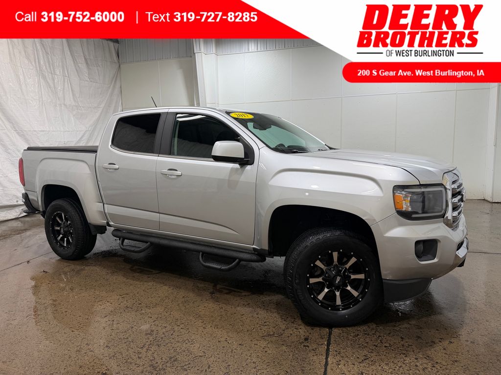 Quicksilver Metallic 2017 GMC Canyon SLE Crew Cab 4WD Pickup Truck Four-Wheel Drive 8-Speed Automatic
