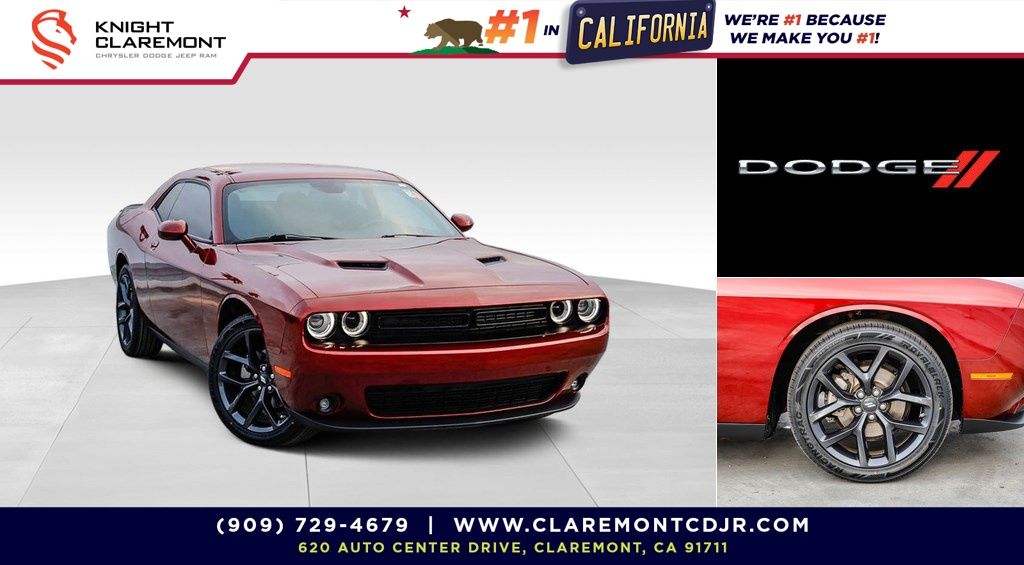 Octane Red Pearlcoat 2022 Dodge Challenger SXT RWD Coupe Rear-Wheel Drive 8-Speed Automatic