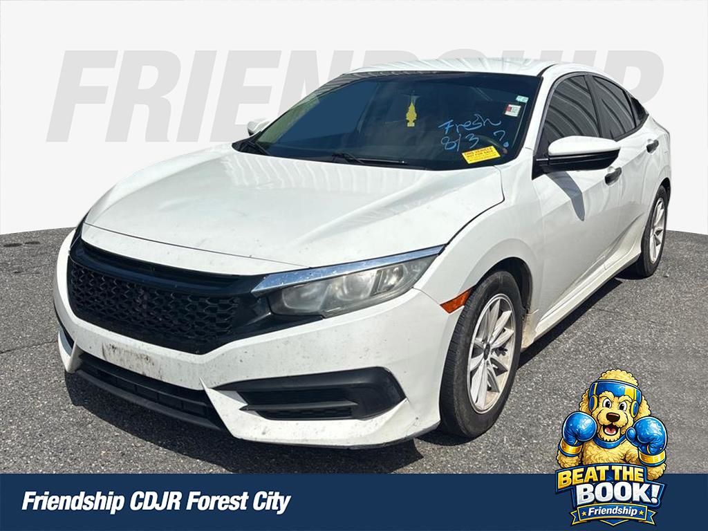 White 2016 Honda Civic Sedan Front-Wheel Drive Continuously Variable Transmission