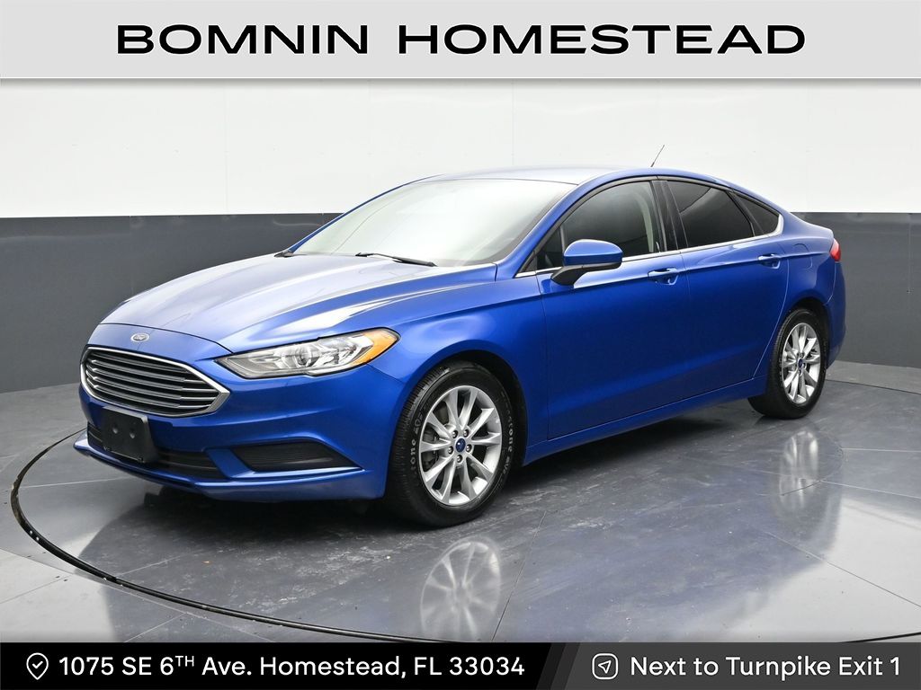 Lightning Blue 2017 Ford Fusion SE Sedan Front-Wheel Drive 6-Speed Automatic