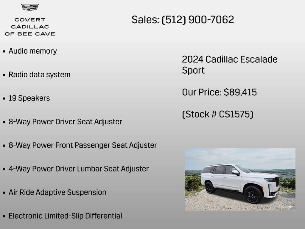 Used Car 2024 Cadillac Escalade  Sport For Sale Under $90,000 In Austin, Texas