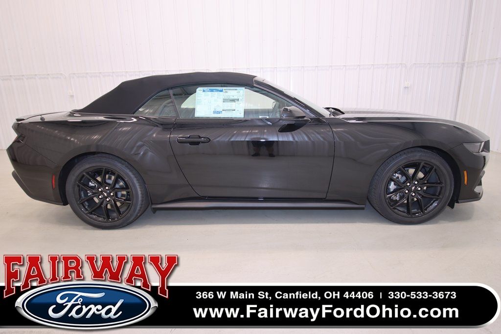 Shadow Black 2025 Ford Mustang EcoBoost Premium Convertible RWD Convertible Rear-Wheel Drive Automatic