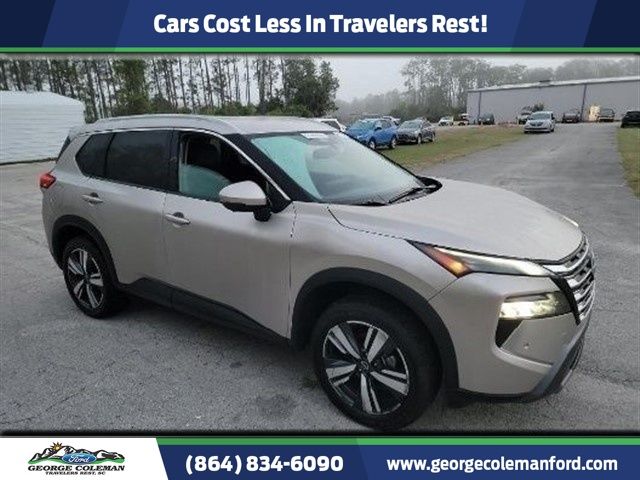 Champagne Silver Metallic 2024 Nissan Rogue SL AWD SUV / Crossover All-Wheel Drive Continuously Variable Transmission