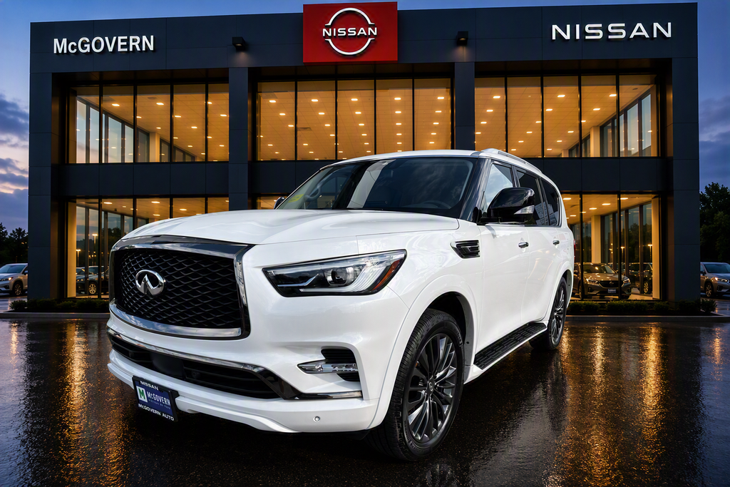 Moonstone White 2023 INFINITI QX80 SUV / Crossover All-Wheel Drive 7-Speed Automatic