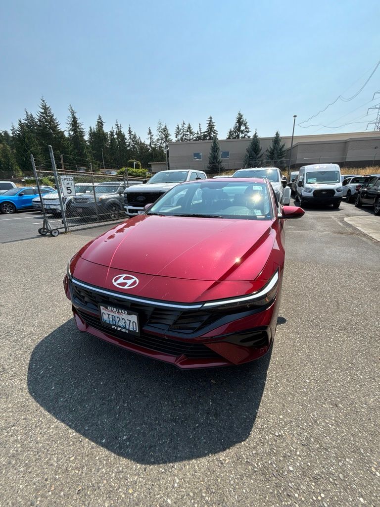 Ultimate Red 2025 Hyundai Elantra Sedan Front-Wheel Drive Continuously Variable Transmission
