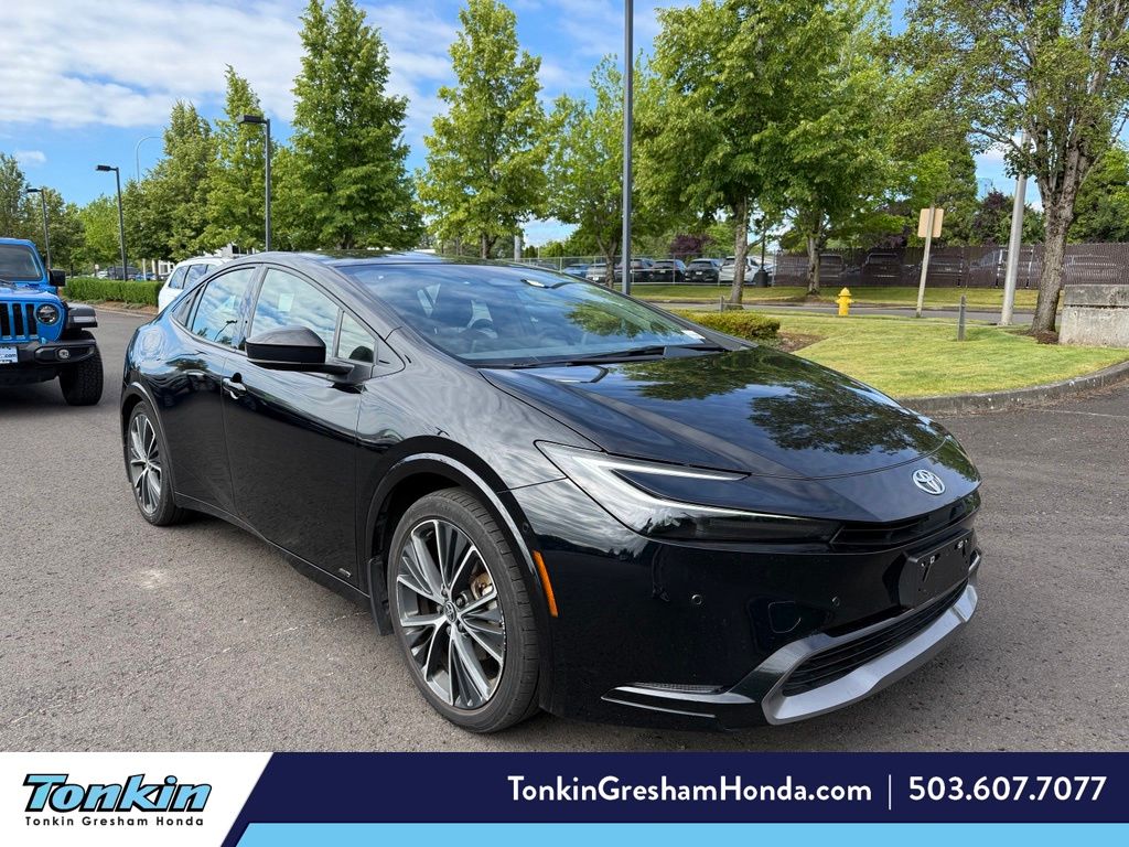 Midnight Black Metallic 2024 Toyota Prius Hatchback All-Wheel Drive Continuously Variable Transmission