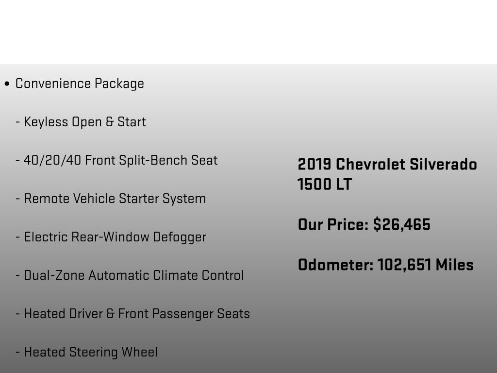 2019 Chevrolet Silverado 1500 LT Black at Klick Lewis Buick Chevrolet