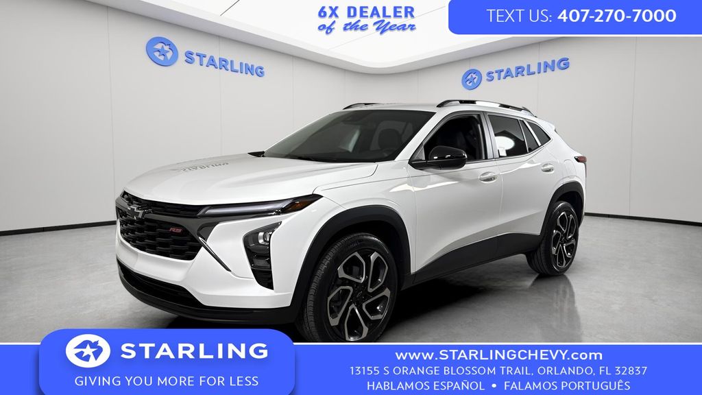 Summit White 2025 Chevrolet Trax RS with 2RS FWD SUV / Crossover Front-Wheel Drive 6-Speed Automatic