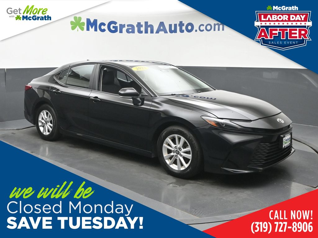 Midnight Black Metallic 2025 Toyota Camry Sedan Front-Wheel Drive Continuously Variable Transmission