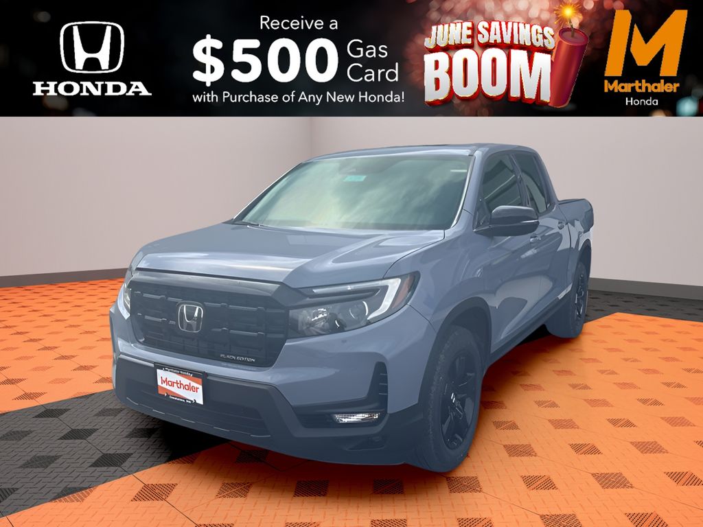 Sonic Gray Pearl 2026 Honda Ridgeline Black Edition AWD Pickup Truck All-Wheel Drive 9-Speed Automatic