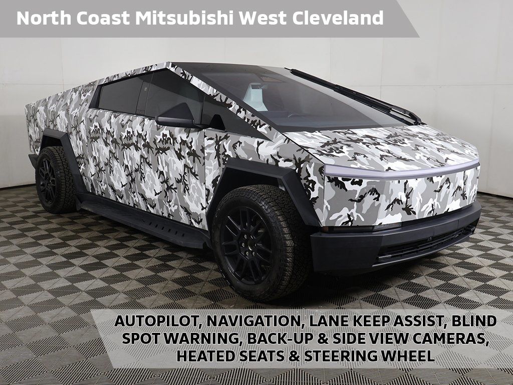 Gray (Stainless Steel) 2024 Tesla Cybertruck Crew Cab AWD Pickup Truck All-Wheel Drive 1-Speed Automatic