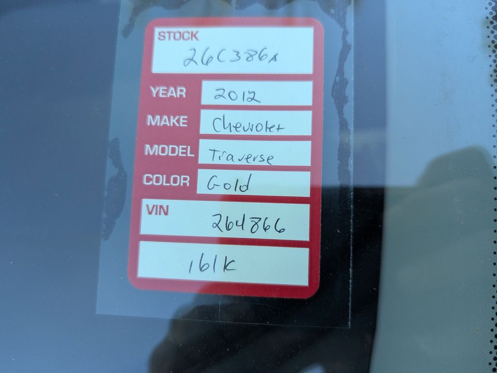 used 2012 Chevrolet Traverse car, priced at $5,491