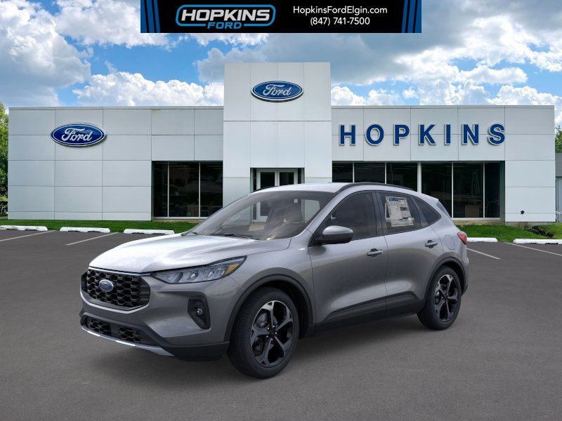 Carbonized Gray Metallic 2025 Ford Escape Hybrid ST-Line Select AWD SUV / Crossover All-Wheel Drive Continuously Variable Transmission