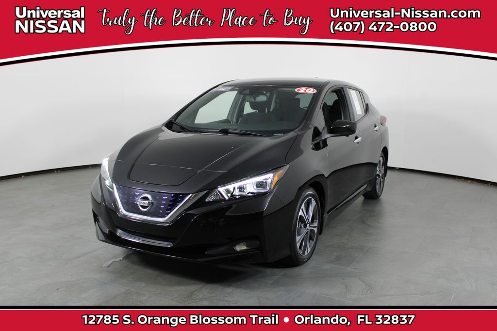 Super Black 2020 Nissan LEAF SV FWD Hatchback Front-Wheel Drive Automatic