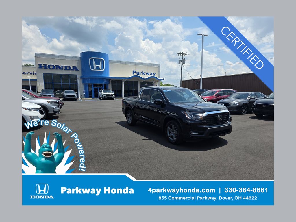 Crystal Black Pearl 2023 Honda Ridgeline Pickup Truck All-Wheel Drive 9-Speed Automatic
