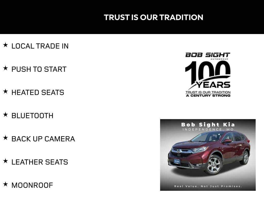 Used 2018 Honda CR-V EX-L with VIN 2HKRW2H8XJH698925 for sale in Kansas City