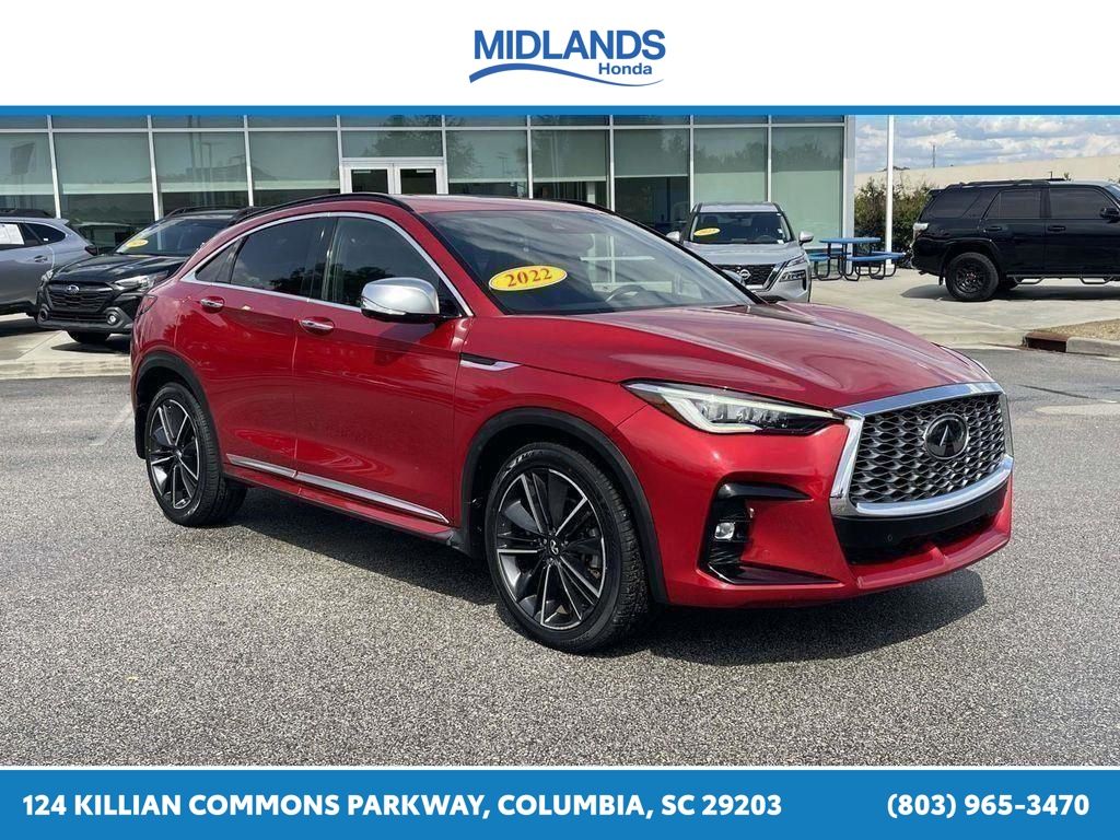 Dynamic Sunstone Red 2022 INFINITI QX55 Essential AWD SUV / Crossover All-Wheel Drive Continuously Variable Transmission