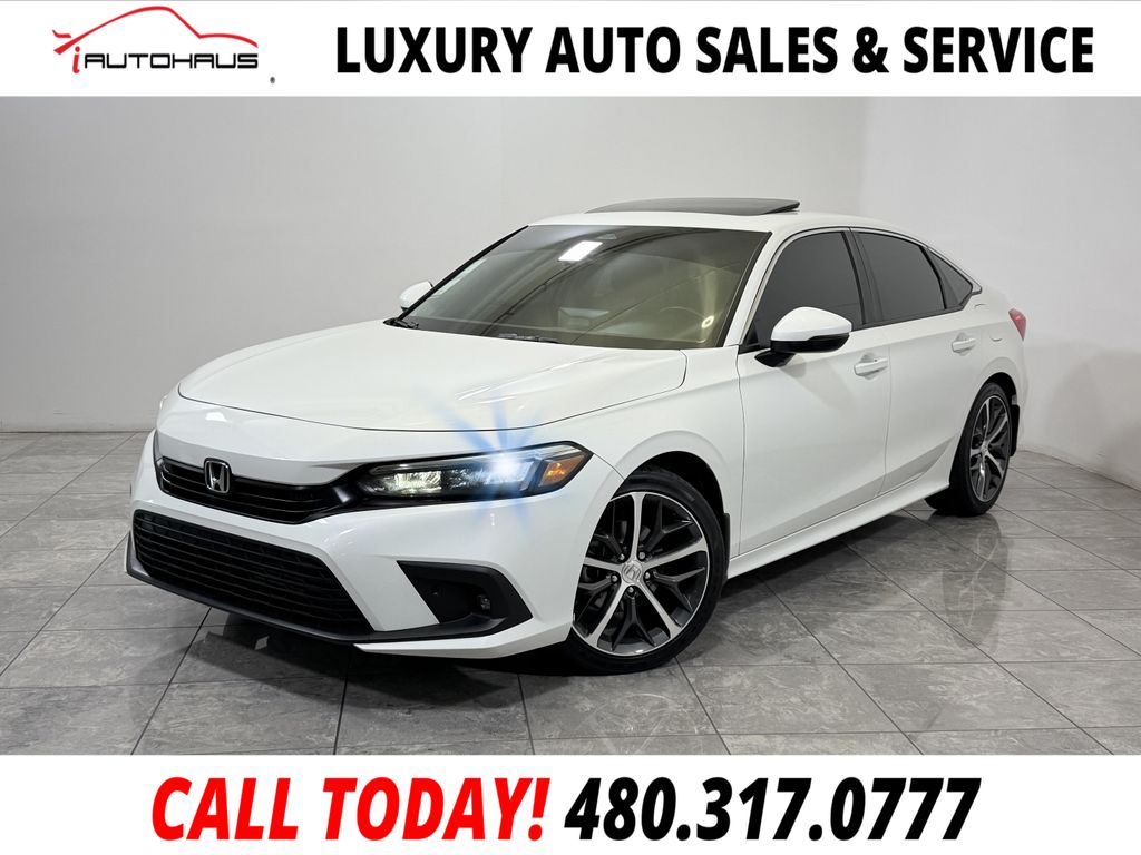 Platinum White Pearl 2024 Honda Civic Sedan Front-Wheel Drive Continuously Variable Transmission