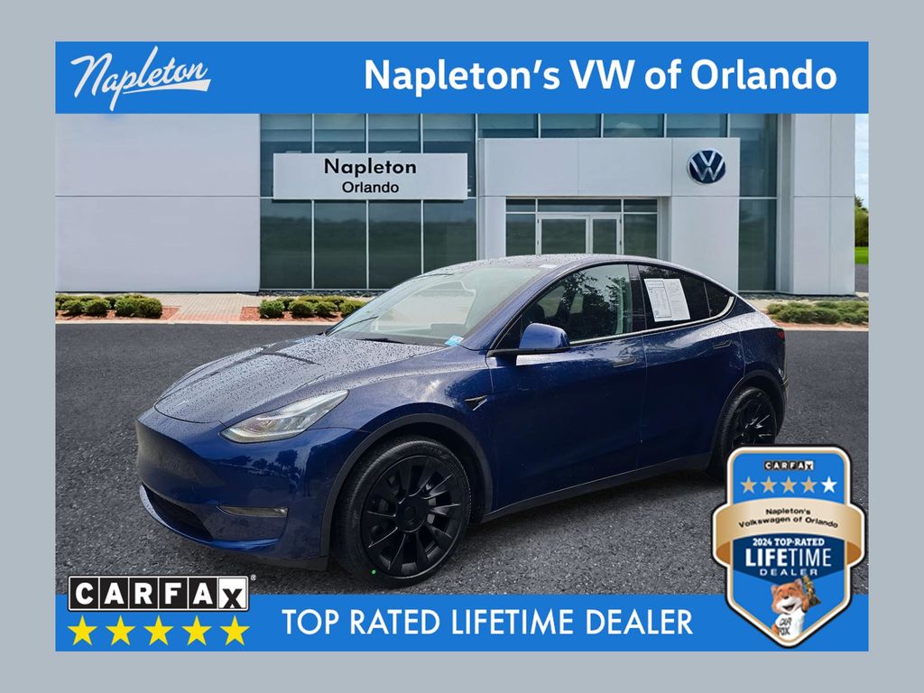 Blue 2022 Tesla Model Y Long Range AWD SUV / Crossover All-Wheel Drive 1-Speed Automatic