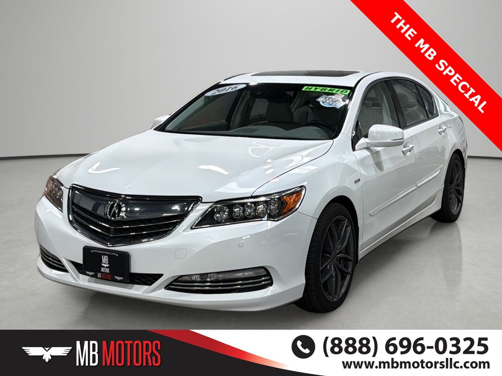 White 2016 Acura RLX Sedan Front-Wheel Drive 7-Speed Dual Clutch