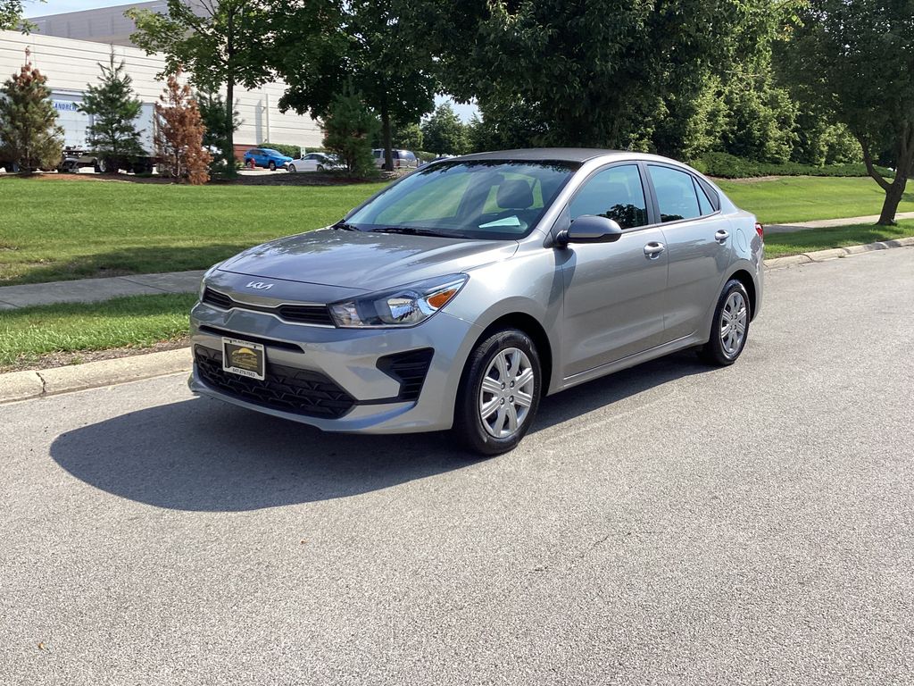 Steel Gray 2023 Kia Rio Sedan Front-Wheel Drive Continuously Variable Transmission