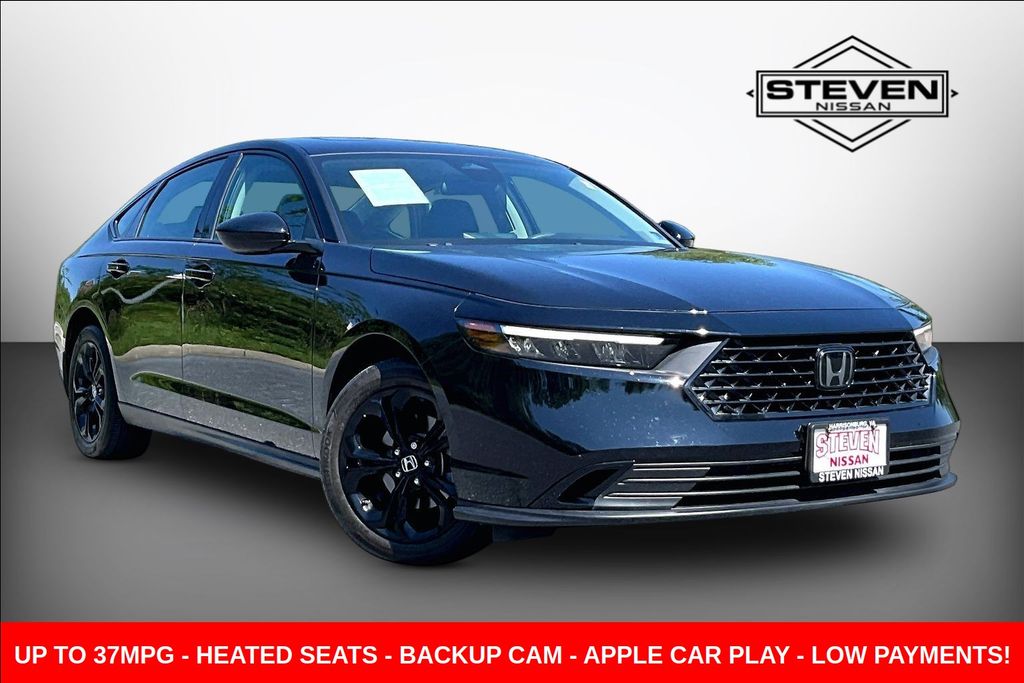 Black 2025 Honda Accord Sedan Front-Wheel Drive Continuously Variable Transmission