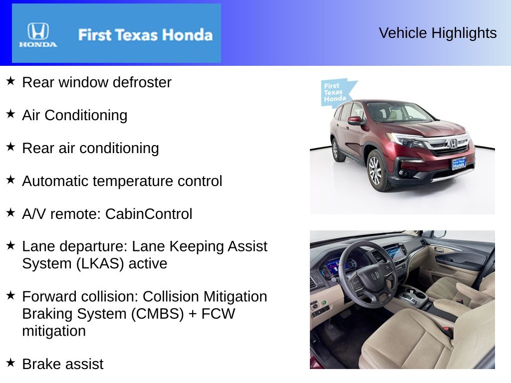 Used Car 2021 Honda Pilot  Ex For Sale Under $20,000 In Austin, Texas