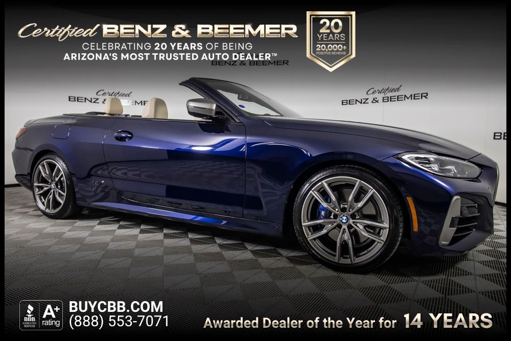 Tanzanite Blue II Metallic 2024 BMW 4 Series Convertible Rear-Wheel Drive 8-Speed Automatic