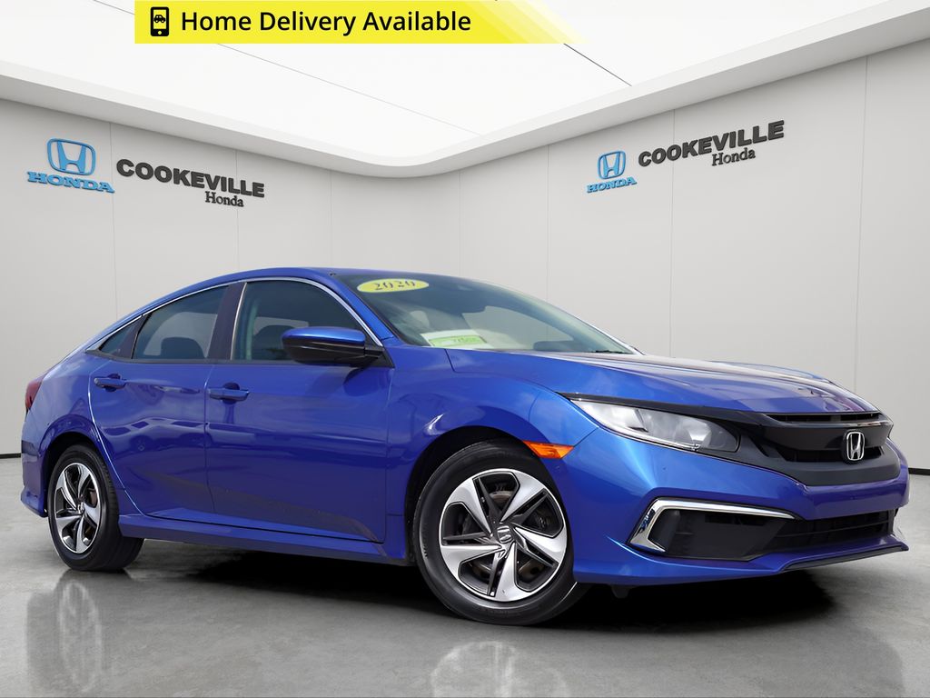 Aegean Blue Metallic 2020 Honda Civic LX Sedan FWD Sedan Front-Wheel Drive Continuously Variable Transmission